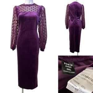 Purple velvet dress